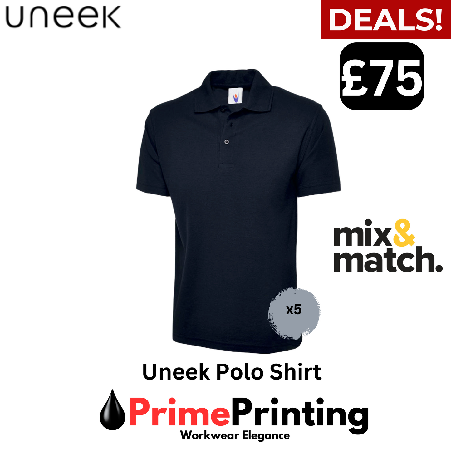 Adult Polo Shirt x5